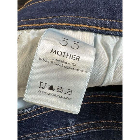 MOTHER The High-Waisted Smokin' Double-Welt Jeans In Off Limits Size 33 - Picture 12 of 12